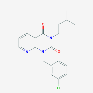 molecular formula C19H20ClN3O2 B6510377 1-[(3-chlorophenyl)methyl]-3-(3-methylbutyl)-1H,2H,3H,4H-pyrido[2,3-d]pyrimidine-2,4-dione CAS No. 902924-38-3