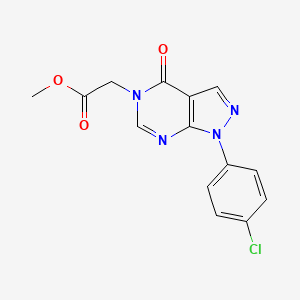 molecular formula C14H11ClN4O3 B6510495 methyl 2-[1-(4-chlorophenyl)-4-oxo-1H,4H,5H-pyrazolo[3,4-d]pyrimidin-5-yl]acetate CAS No. 852450-07-8