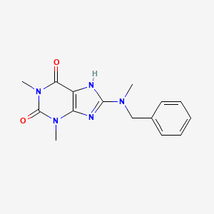 molecular formula C15H17N5O2 B6510524 8-[benzyl(methyl)amino]-1,3-dimethyl-2,3,6,7-tetrahydro-1H-purine-2,6-dione CAS No. 40799-92-6