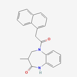 molecular formula C22H20N2O2 B6510537 3-methyl-5-[2-(naphthalen-1-yl)acetyl]-2,3,4,5-tetrahydro-1H-1,5-benzodiazepin-2-one CAS No. 950319-00-3
