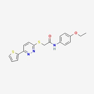 molecular formula C18H17N3O2S2 B6510644 N-(4-ethoxyphenyl)-2-{[6-(thiophen-2-yl)pyridazin-3-yl]sulfanyl}acetamide CAS No. 872723-63-2