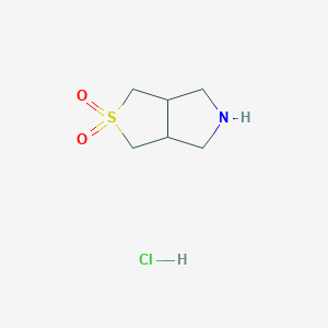 molecular formula C6H12ClNO2S B6510699 hexahydro-1H-2??-thieno[3,4-c]pyrrole-2,2-dione hydrochloride CAS No. 1823885-46-6