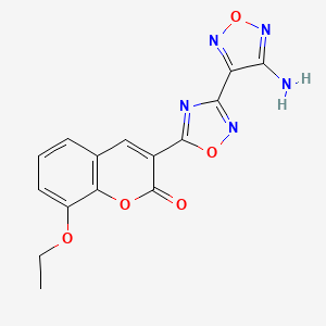 molecular formula C15H11N5O5 B6510770 3-[3-(4-amino-1,2,5-oxadiazol-3-yl)-1,2,4-oxadiazol-5-yl]-8-ethoxy-2H-chromen-2-one CAS No. 892759-37-4