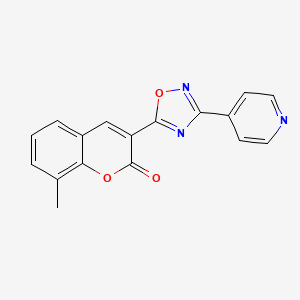 molecular formula C17H11N3O3 B6510772 8-methyl-3-[3-(pyridin-4-yl)-1,2,4-oxadiazol-5-yl]-2H-chromen-2-one CAS No. 931697-54-0