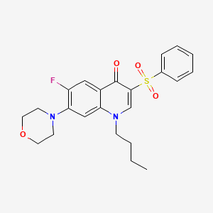 3-(benzenesulfonyl)-1-butyl-6-fluoro-7-(morpholin-4-yl)-1,4-dihydroquinolin-4-one