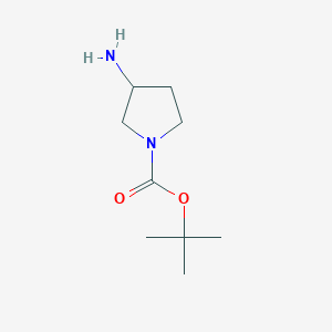 molecular formula C9H18N2O2 B065108 1-Boc-3-氨基吡咯烷 CAS No. 186550-13-0