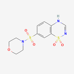 molecular formula C11H13N3O5S2 B6510883 7-(morpholine-4-sulfonyl)-2H-1lambda6,2,4-benzothiadiazine-1,1-dione CAS No. 894195-14-3