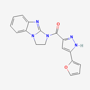 5-[5-(furan-2-yl)-1H-pyrazole-3-carbonyl]-2,5,7-triazatricyclo[6.4.0.0^{2,6}]dodeca-1(8),6,9,11-tetraene