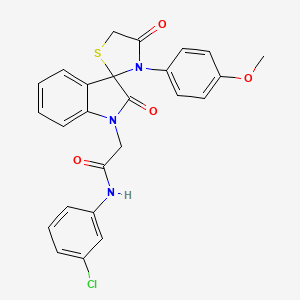 molecular formula C25H20ClN3O4S B6511039 N-(3-chlorophenyl)-2-[3'-(4-methoxyphenyl)-2,4'-dioxo-1,2-dihydrospiro[indole-3,2'-[1,3]thiazolidine]-1-yl]acetamide CAS No. 894561-22-9