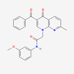 2-(3-benzoyl-7-methyl-4-oxo-1,4-dihydro-1,8-naphthyridin-1-yl)-N-(3-methoxyphenyl)acetamide
