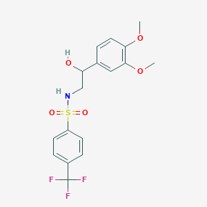 molecular formula C17H18F3NO5S B6511073 N-[2-(3,4-dimethoxyphenyl)-2-hydroxyethyl]-4-(trifluoromethyl)benzene-1-sulfonamide CAS No. 1797965-45-7
