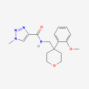 molecular formula C17H22N4O3 B6511125 N-{[4-(2-methoxyphenyl)oxan-4-yl]methyl}-1-methyl-1H-1,2,3-triazole-4-carboxamide CAS No. 1327847-93-7