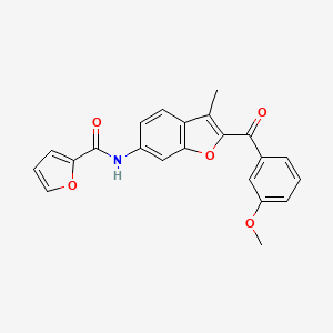 molecular formula C22H17NO5 B6511233 N-[2-(3-methoxybenzoyl)-3-methyl-1-benzofuran-6-yl]furan-2-carboxamide CAS No. 929372-27-0