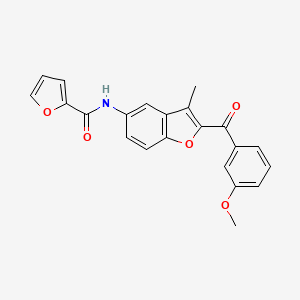 molecular formula C22H17NO5 B6511240 N-[2-(3-methoxybenzoyl)-3-methyl-1-benzofuran-5-yl]furan-2-carboxamide CAS No. 929412-87-3