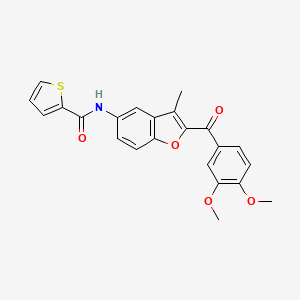 molecular formula C23H19NO5S B6511250 N-[2-(3,4-dimethoxybenzoyl)-3-methyl-1-benzofuran-5-yl]thiophene-2-carboxamide CAS No. 929471-59-0