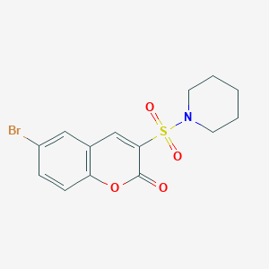 molecular formula C14H14BrNO4S B6511273 6-bromo-3-(piperidine-1-sulfonyl)-2H-chromen-2-one CAS No. 950280-35-0