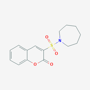 molecular formula C15H17NO4S B6511285 3-(azepane-1-sulfonyl)-2H-chromen-2-one CAS No. 950280-87-2