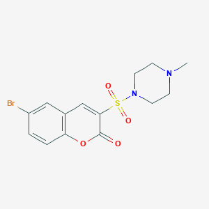 molecular formula C14H15BrN2O4S B6511291 6-bromo-3-[(4-methylpiperazin-1-yl)sulfonyl]-2H-chromen-2-one CAS No. 950281-50-2