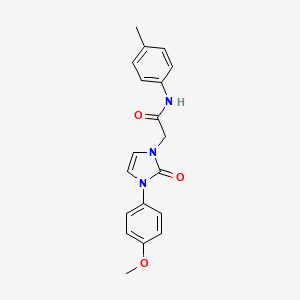 molecular formula C19H19N3O3 B6511296 2-[3-(4-methoxyphenyl)-2-oxo-2,3-dihydro-1H-imidazol-1-yl]-N-(4-methylphenyl)acetamide CAS No. 950455-42-2