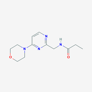 molecular formula C12H18N4O2 B6511333 N-{[4-(morpholin-4-yl)pyrimidin-2-yl]methyl}propanamide CAS No. 1797660-75-3
