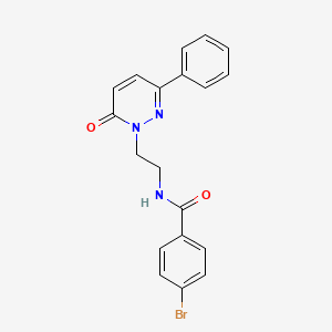 molecular formula C19H16BrN3O2 B6511341 4-bromo-N-[2-(6-oxo-3-phenyl-1,6-dihydropyridazin-1-yl)ethyl]benzamide CAS No. 921570-99-2