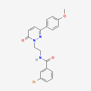 molecular formula C20H18BrN3O3 B6511345 3-bromo-N-{2-[3-(4-methoxyphenyl)-6-oxo-1,6-dihydropyridazin-1-yl]ethyl}benzamide CAS No. 921849-54-9