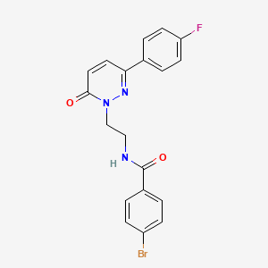 molecular formula C19H15BrFN3O2 B6511346 4-bromo-N-{2-[3-(4-fluorophenyl)-6-oxo-1,6-dihydropyridazin-1-yl]ethyl}benzamide CAS No. 921804-15-1