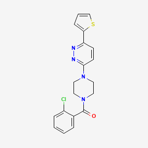 molecular formula C19H17ClN4OS B6511374 3-[4-(2-chlorobenzoyl)piperazin-1-yl]-6-(thiophen-2-yl)pyridazine CAS No. 921827-60-3