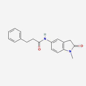 N-(1-methyl-2-oxo-2,3-dihydro-1H-indol-5-yl)-3-phenylpropanamide