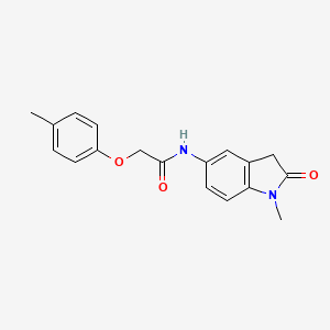 molecular formula C18H18N2O3 B6511396 N-(1-methyl-2-oxo-2,3-dihydro-1H-indol-5-yl)-2-(4-methylphenoxy)acetamide CAS No. 921813-85-6