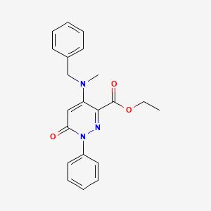 molecular formula C21H21N3O3 B6511440 ethyl 4-[benzyl(methyl)amino]-6-oxo-1-phenyl-1,6-dihydropyridazine-3-carboxylate CAS No. 922090-81-1
