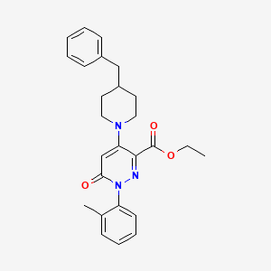 molecular formula C26H29N3O3 B6511444 ethyl 4-(4-benzylpiperidin-1-yl)-1-(2-methylphenyl)-6-oxo-1,6-dihydropyridazine-3-carboxylate CAS No. 923201-40-5