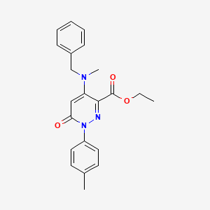 molecular formula C22H23N3O3 B6511456 ethyl 4-[benzyl(methyl)amino]-1-(4-methylphenyl)-6-oxo-1,6-dihydropyridazine-3-carboxylate CAS No. 922016-19-1