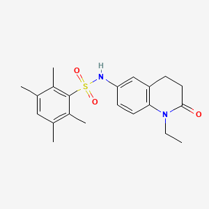N-(1-ethyl-2-oxo-1,2,3,4-tetrahydroquinolin-6-yl)-2,3,5,6-tetramethylbenzene-1-sulfonamide