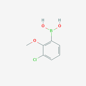molecular formula C7H8BClO3 B065115 (3-氯-2-甲氧基苯基)硼酸 CAS No. 179898-50-1