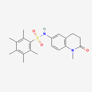 2,3,4,5,6-pentamethyl-N-(1-methyl-2-oxo-1,2,3,4-tetrahydroquinolin-6-yl)benzene-1-sulfonamide