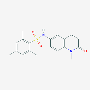 molecular formula C19H22N2O3S B6511516 2,4,6-trimethyl-N-(1-methyl-2-oxo-1,2,3,4-tetrahydroquinolin-6-yl)benzene-1-sulfonamide CAS No. 922080-44-2