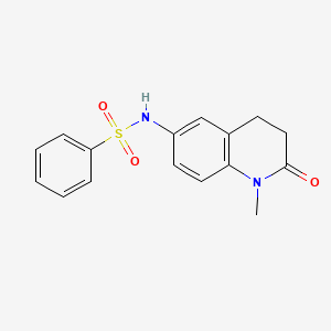 molecular formula C16H16N2O3S B6511517 N-(1-methyl-2-oxo-1,2,3,4-tetrahydroquinolin-6-yl)benzenesulfonamide CAS No. 922004-97-5