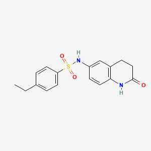 molecular formula C17H18N2O3S B6511524 4-ethyl-N-(2-oxo-1,2,3,4-tetrahydroquinolin-6-yl)benzene-1-sulfonamide CAS No. 921916-17-8