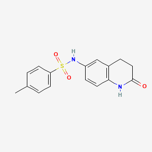 molecular formula C16H16N2O3S B6511531 4-methyl-N-(2-oxo-1,2,3,4-tetrahydroquinolin-6-yl)benzene-1-sulfonamide CAS No. 922059-30-1