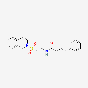 molecular formula C21H26N2O3S B6511553 4-phenyl-N-[2-(1,2,3,4-tetrahydroisoquinoline-2-sulfonyl)ethyl]butanamide CAS No. 922115-47-7