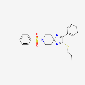 molecular formula C26H33N3O2S2 B6511636 8-(4-tert-butylbenzenesulfonyl)-2-phenyl-3-(propylsulfanyl)-1,4,8-triazaspiro[4.5]deca-1,3-diene CAS No. 894926-01-3