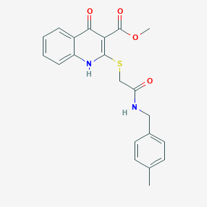 molecular formula C21H20N2O4S B6511661 methyl 2-[({[(4-methylphenyl)methyl]carbamoyl}methyl)sulfanyl]-4-oxo-1,4-dihydroquinoline-3-carboxylate CAS No. 951510-43-3