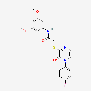 N-(3,5-dimethoxyphenyl)-2-{[4-(4-fluorophenyl)-3-oxo-3,4-dihydropyrazin-2-yl]sulfanyl}acetamide
