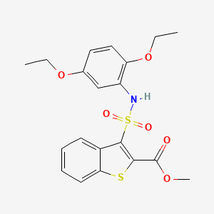 molecular formula C20H21NO6S2 B6511920 methyl 3-[(2,5-diethoxyphenyl)sulfamoyl]-1-benzothiophene-2-carboxylate CAS No. 946300-77-2