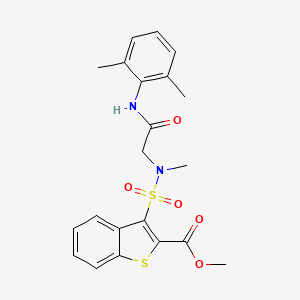 molecular formula C21H22N2O5S2 B6511927 methyl 3-({[(2,6-dimethylphenyl)carbamoyl]methyl}(methyl)sulfamoyl)-1-benzothiophene-2-carboxylate CAS No. 946299-90-7