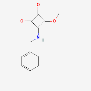 molecular formula C14H15NO3 B6511930 3-ethoxy-4-{[(4-methylphenyl)methyl]amino}cyclobut-3-ene-1,2-dione CAS No. 950458-24-9