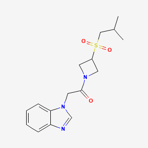 molecular formula C16H21N3O3S B6511944 2-(1H-1,3-benzodiazol-1-yl)-1-[3-(2-methylpropanesulfonyl)azetidin-1-yl]ethan-1-one CAS No. 1797316-54-1