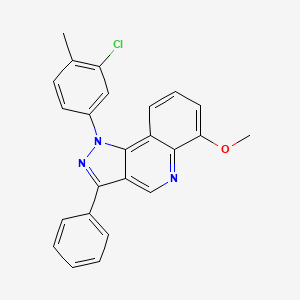 molecular formula C24H18ClN3O B6511964 1-(3-chloro-4-methylphenyl)-6-methoxy-3-phenyl-1H-pyrazolo[4,3-c]quinoline CAS No. 932325-39-8