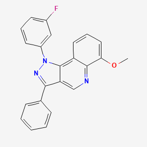 molecular formula C23H16FN3O B6511969 1-(3-fluorophenyl)-6-methoxy-3-phenyl-1H-pyrazolo[4,3-c]quinoline CAS No. 932519-27-2